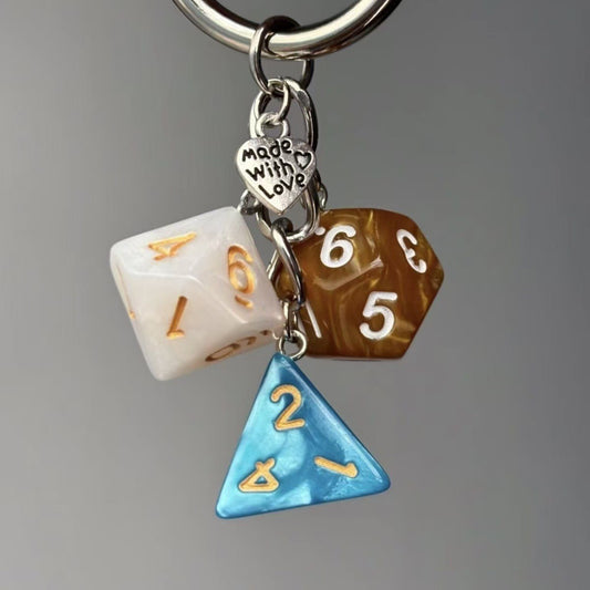 Classic Unique Dice Retro Design Personalized Phone Charm Keychain