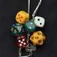 Classic Unique Dice Retro Design Personalized Phone Charm Keychain