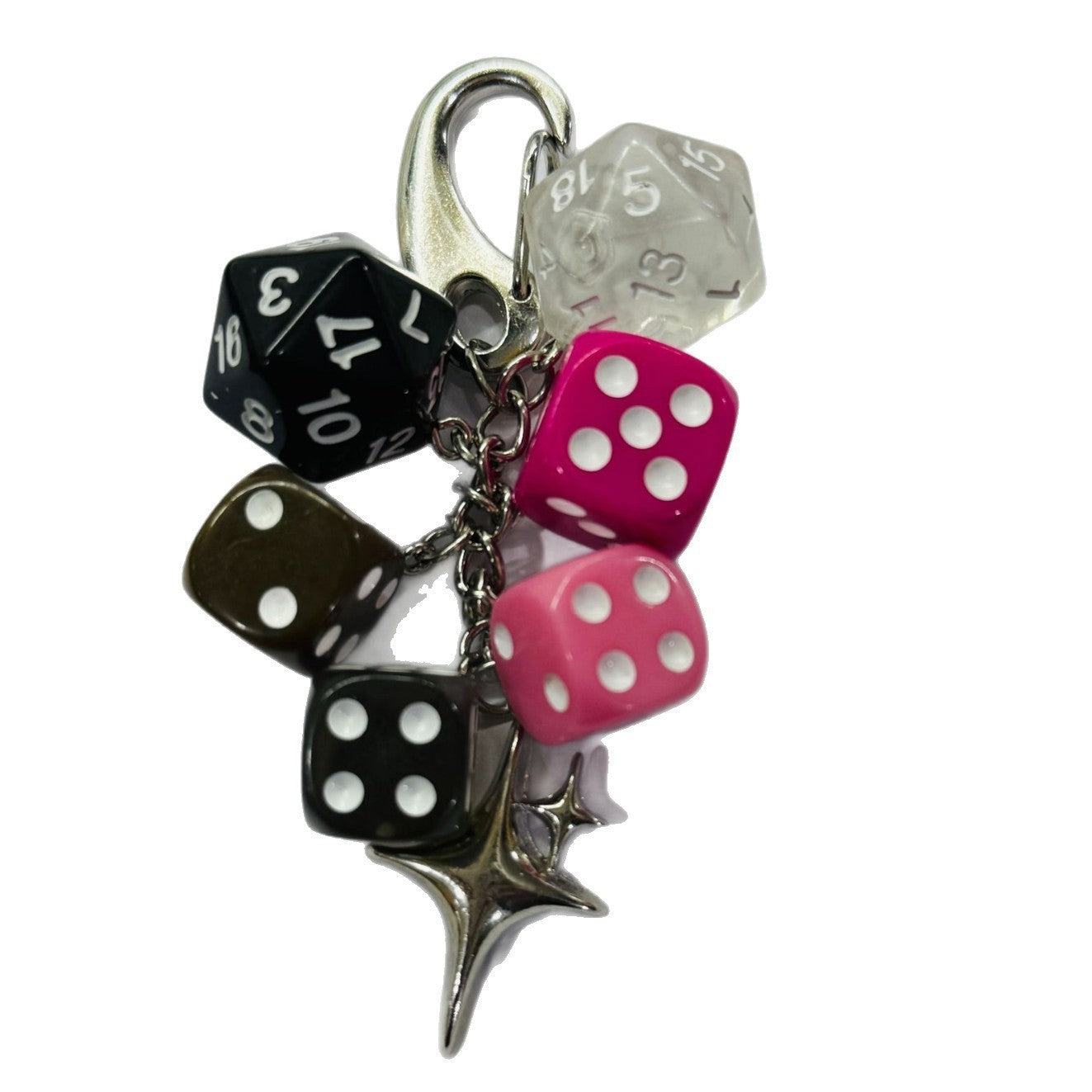 Classic Unique Dice Retro Design Personalized Phone Charm Keychain
