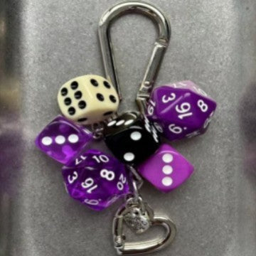 Classic Unique Dice Retro Design Personalized Phone Charm Keychain