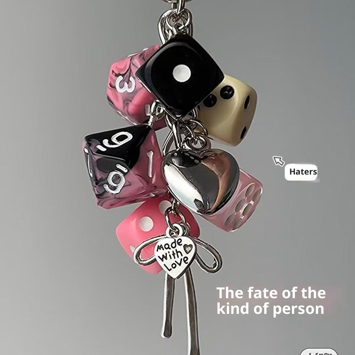 Classic Unique Dice Retro Design Personalized Phone Charm Keychain
